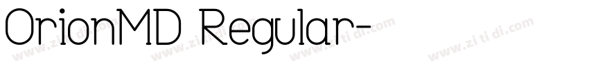 OrionMD Regular字体转换